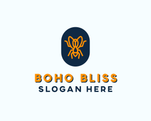 Orange Fly Badge logo design