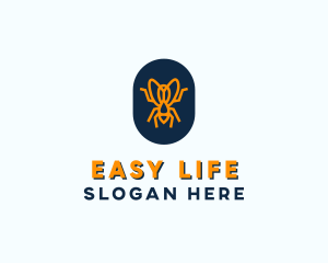 Orange Fly Badge logo design