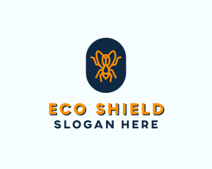 Pesticide - Orange Fly Badge logo design