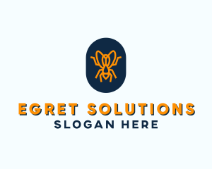 Orange Fly Badge logo design