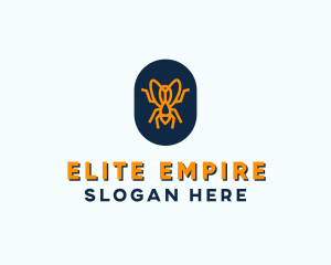 Orange Fly Badge logo design