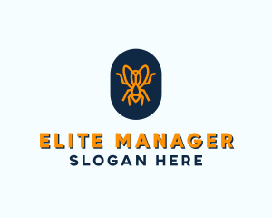 Orange Fly Badge logo design