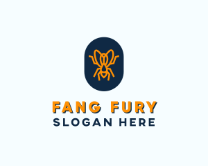 Orange Fly Badge logo design