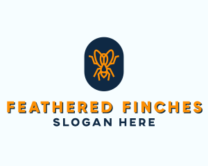 Orange Fly Badge logo design