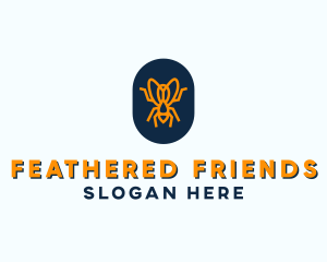 Orange Fly Badge logo design