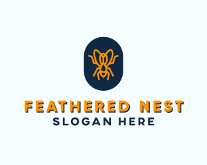 Orange Fly Badge logo design