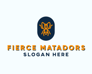 Orange Fly Badge logo design