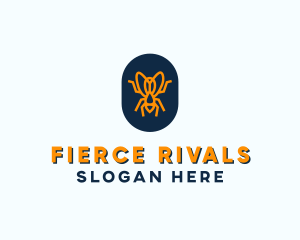 Orange Fly Badge logo design