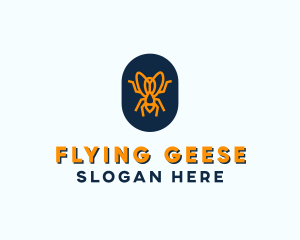 Orange Fly Badge logo design