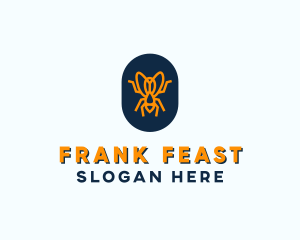 Orange Fly Badge logo design