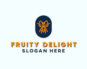 Orange Fly Badge logo design