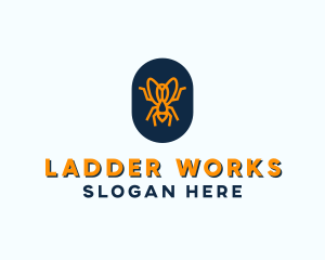 Orange Fly Badge logo design