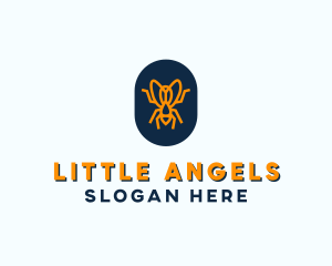 Orange Fly Badge logo design