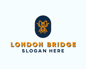 Orange Fly Badge logo design