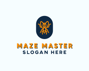 Orange Fly Badge logo design