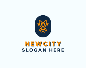 Orange Fly Badge logo design