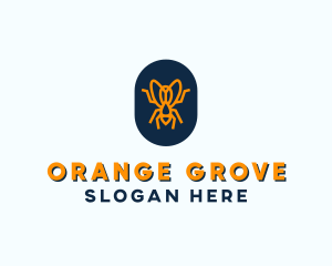 Orange Fly Badge logo design