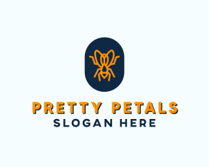 Orange Fly Badge logo design