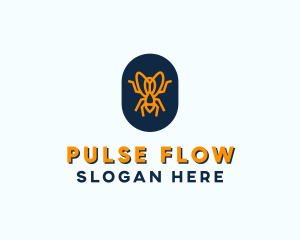 Orange Fly Badge logo design