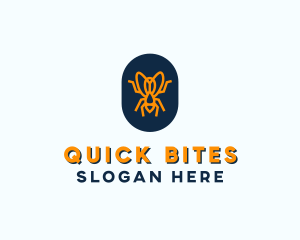 Orange Fly Badge logo design