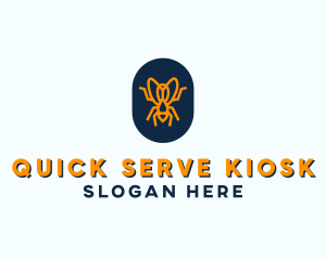 Orange Fly Badge logo design