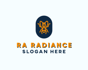 Orange Fly Badge logo design