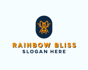 Orange Fly Badge logo design