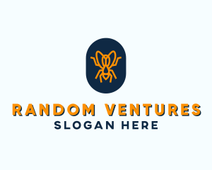 Orange Fly Badge logo design