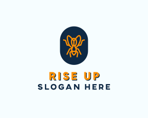 Orange Fly Badge logo design