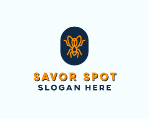 Orange Fly Badge logo design