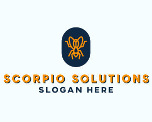 Orange Fly Badge logo design