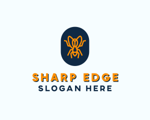 Orange Fly Badge logo design