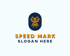 Orange Fly Badge logo design