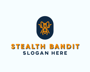 Orange Fly Badge logo design