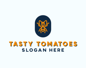 Orange Fly Badge logo design