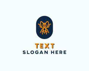 Orange Fly Badge logo design