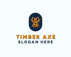 Orange Fly Badge logo design