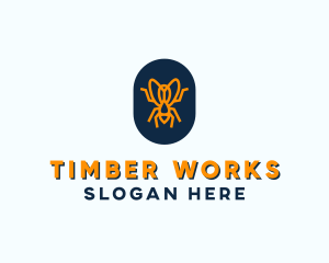 Orange Fly Badge logo design