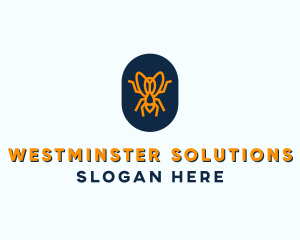 Orange Fly Badge logo design