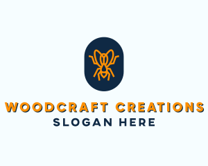 Orange Fly Badge logo design