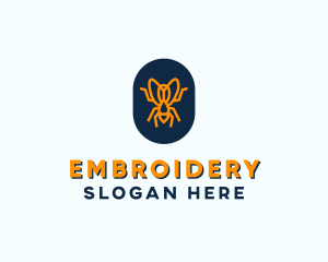 Orange Fly Badge logo design