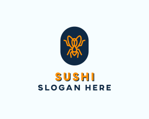 Orange Fly Badge logo design