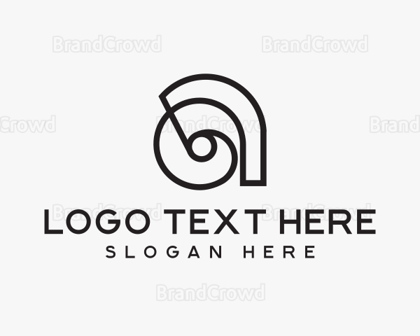 Creative Spiral Letter A Logo