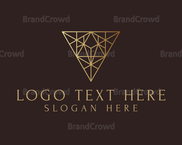 Geometric Diamond Triangle Logo