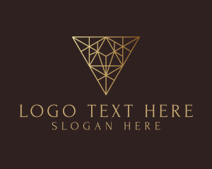 Land - Geometric Diamond Triangle logo design