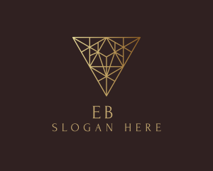 Geometric Diamond Triangle logo design