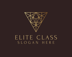 First Class - Geometric Diamond Triangle logo design