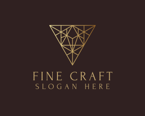 Geometric Diamond Triangle logo design