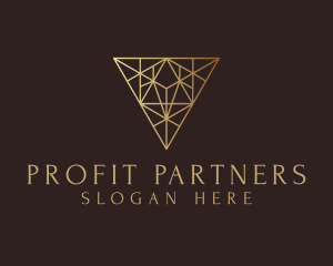 Geometric Diamond Triangle logo design