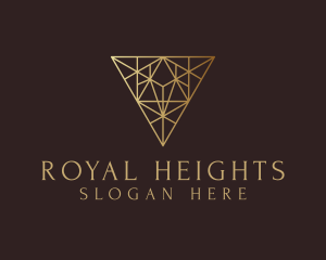 Geometric Diamond Triangle logo design